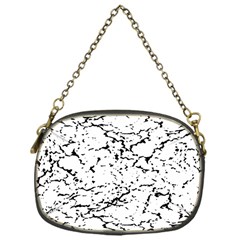 Black And White Grunge Abstract Print Chain Purse (One Side)