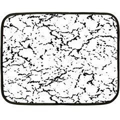 Black And White Grunge Abstract Print Double Sided Fleece Blanket (Mini) 