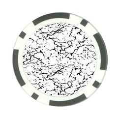 Black And White Grunge Abstract Print Poker Chip Card Guard (10 pack)