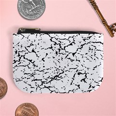 Black And White Grunge Abstract Print Mini Coin Purse