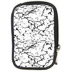 Black And White Grunge Abstract Print Compact Camera Leather Case by dflcprintsclothing