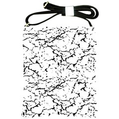 Black And White Grunge Abstract Print Shoulder Sling Bag