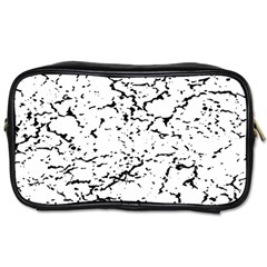 Black And White Grunge Abstract Print Toiletries Bag (Two Sides)