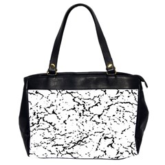 Black And White Grunge Abstract Print Oversize Office Handbag (2 Sides)