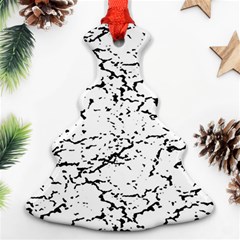 Black And White Grunge Abstract Print Christmas Tree Ornament (Two Sides)