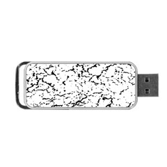 Black And White Grunge Abstract Print Portable Usb Flash (two Sides)