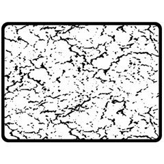 Black And White Grunge Abstract Print Double Sided Fleece Blanket (Large) 