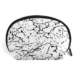 Black And White Grunge Abstract Print Accessory Pouch (Large)