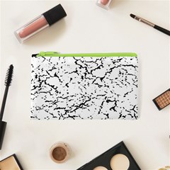 Black And White Grunge Abstract Print Cosmetic Bag (xs)