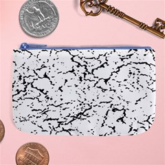 Black And White Grunge Abstract Print Large Coin Purse