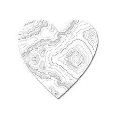 Topography Map Heart Magnet by goljakoff