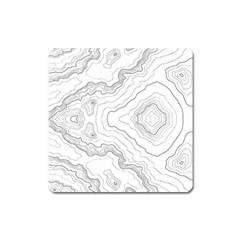 Topography Map Square Magnet by goljakoff