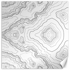 Topography Map Canvas 12  X 12  by goljakoff