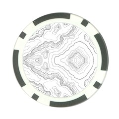 Topography Map Poker Chip Card Guard by goljakoff