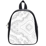 Topography map School Bag (Small) Front