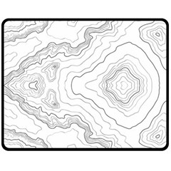 Topography Map Fleece Blanket (medium)  by goljakoff