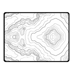 Topography Map Fleece Blanket (small) by goljakoff