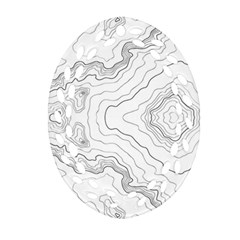 Topography Map Ornament (oval Filigree) by goljakoff