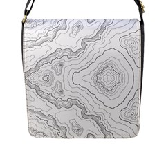 Topography Map Flap Closure Messenger Bag (l) by goljakoff