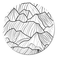 Mountains Magnet 5  (round) by goljakoff