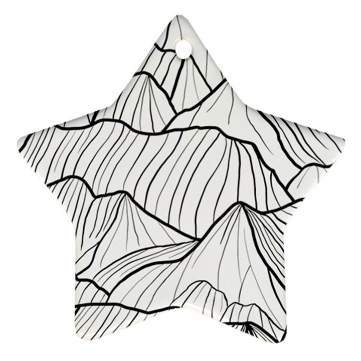 Mountains Star Ornament (Two Sides)