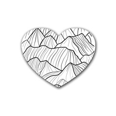 Mountains Heart Coaster (4 Pack)  by goljakoff