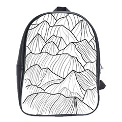 Mountains School Bag (large) by goljakoff