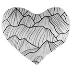 Mountains Large 19  Premium Heart Shape Cushions Front