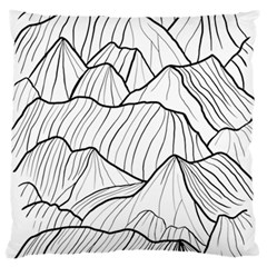 Mountains Large Flano Cushion Case (one Side) by goljakoff