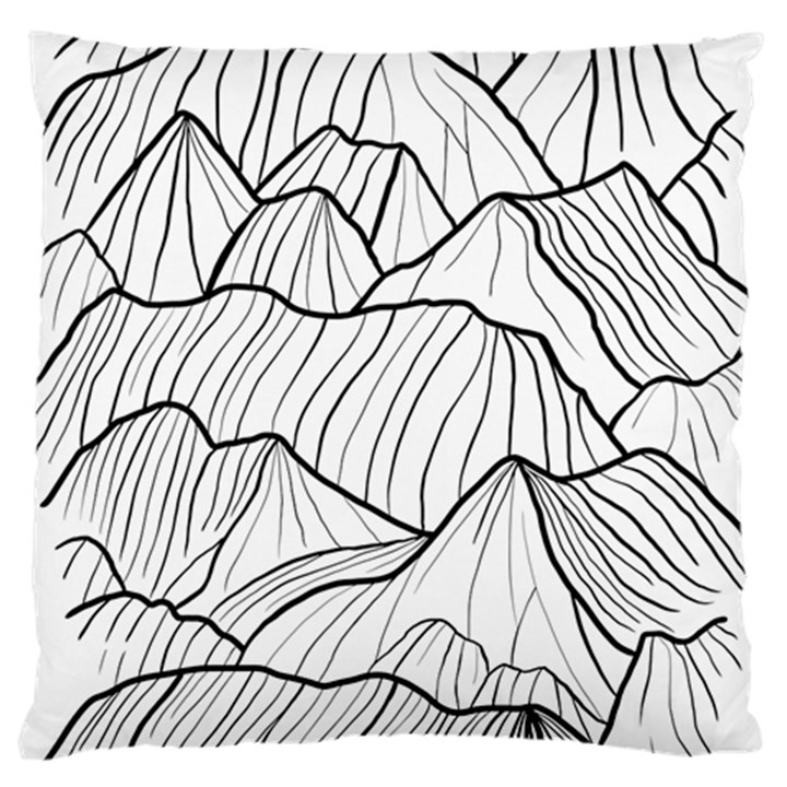 Mountains Large Flano Cushion Case (One Side)