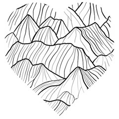 Mountains Wooden Puzzle Heart by goljakoff