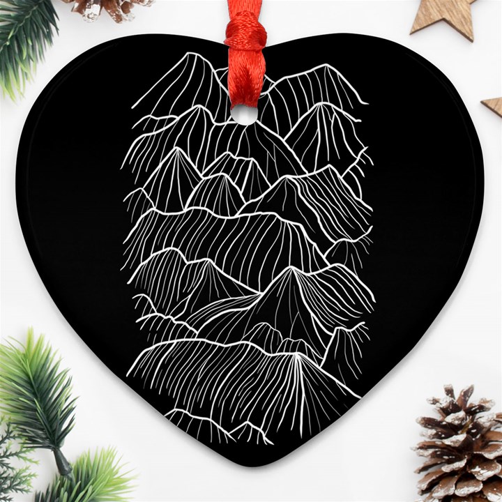 Black mountain Ornament (Heart)