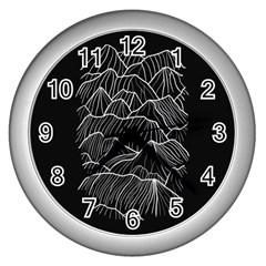 Black Mountain Wall Clock (silver) by goljakoff