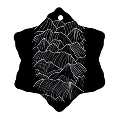 Black Mountain Snowflake Ornament (two Sides) by goljakoff