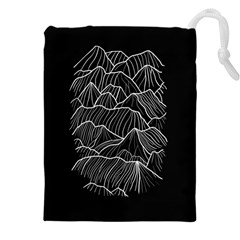 Black Mountain Drawstring Pouch (4xl) by goljakoff