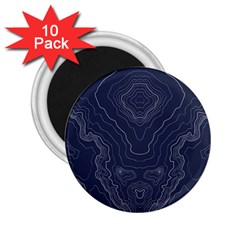 Blue Topography 2 25  Magnets (10 Pack)  by goljakoff