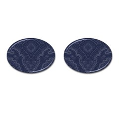 Blue Topography Cufflinks (oval) by goljakoff