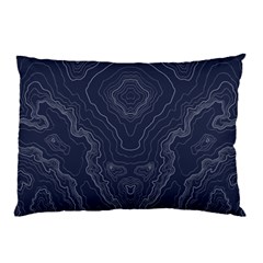 Blue Topography Pillow Case by goljakoff