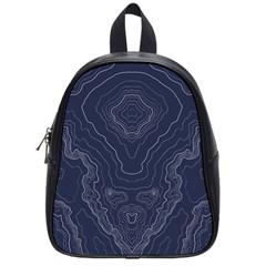 Blue Topography School Bag (small) by goljakoff