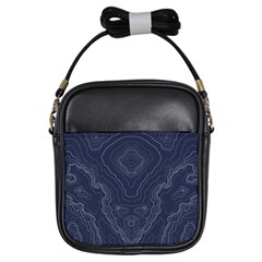 Blue Topography Girls Sling Bag by goljakoff