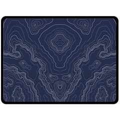 Blue Topography Fleece Blanket (large)  by goljakoff