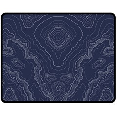 Blue Topography Fleece Blanket (medium)  by goljakoff