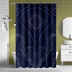 Blue Topography Shower Curtain 48  X 72  (small)  by goljakoff