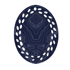 Blue Topography Ornament (oval Filigree) by goljakoff