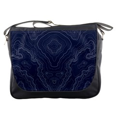 Blue Topography Messenger Bag by goljakoff