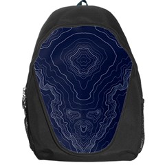 Blue Topography Backpack Bag by goljakoff