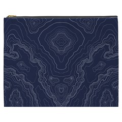 Blue Topography Cosmetic Bag (xxxl) by goljakoff