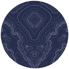 Blue Topography Wooden Puzzle Round by goljakoff