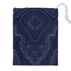 Blue Topography Drawstring Pouch (5xl) by goljakoff