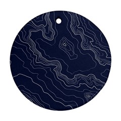 Topography Map Ornament (round) by goljakoff